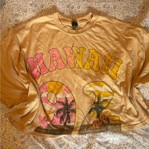 Hawaii Graphic T-Shirt- Tan